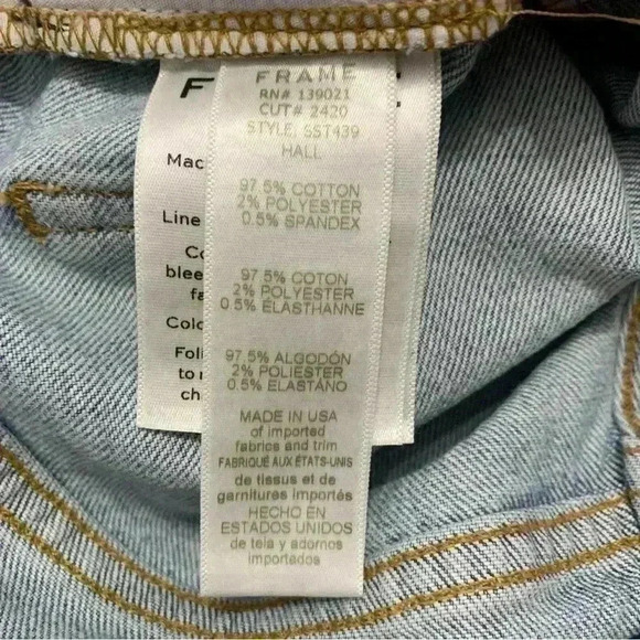 Frame Heritage Denim Slender Straight Jeans Size 30 - Picture 7 of 14